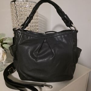 Coach Dark Leather Shoulder Bag